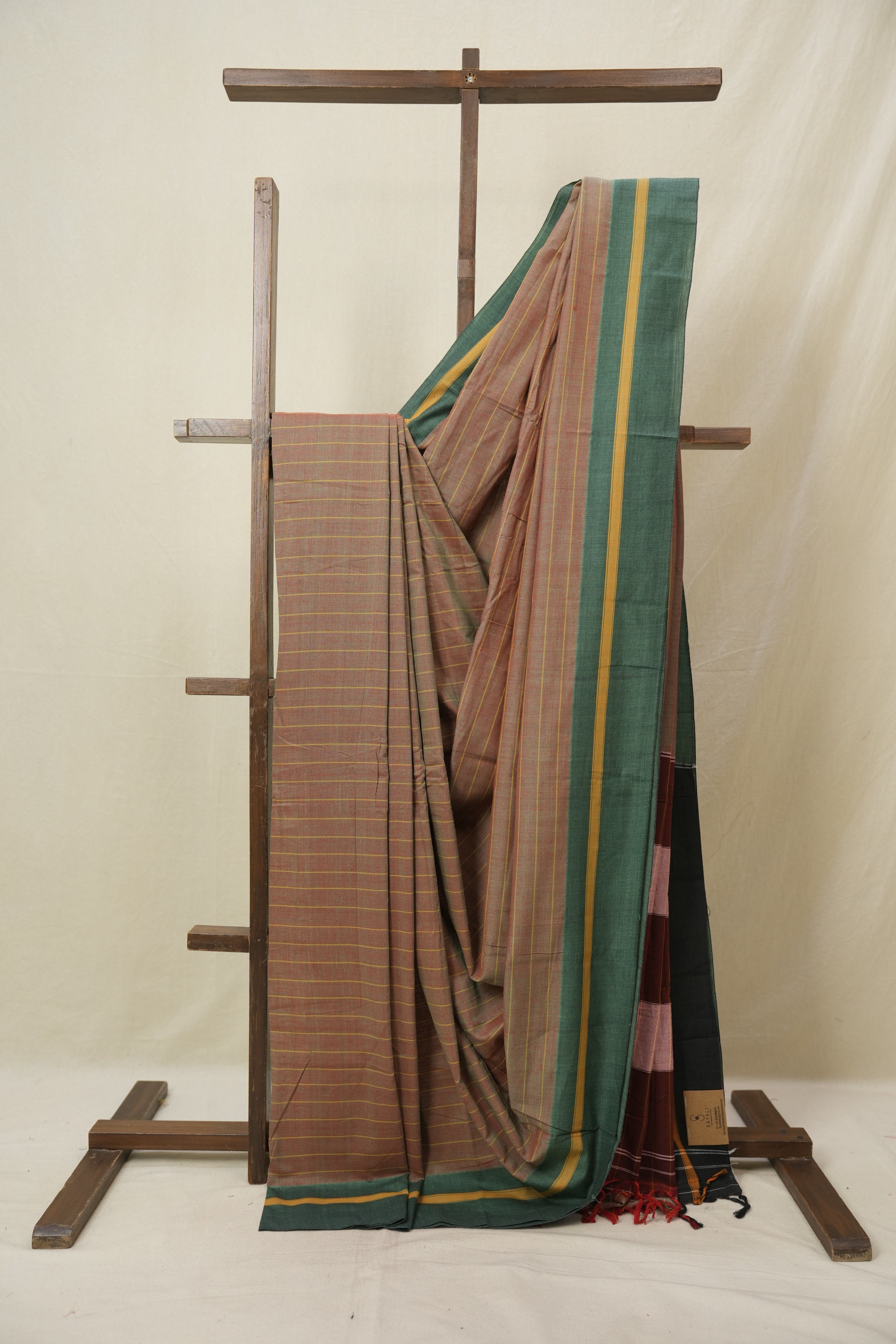 Two Tone Red Cotton Ilkal Saree - SRTTRCIS988
