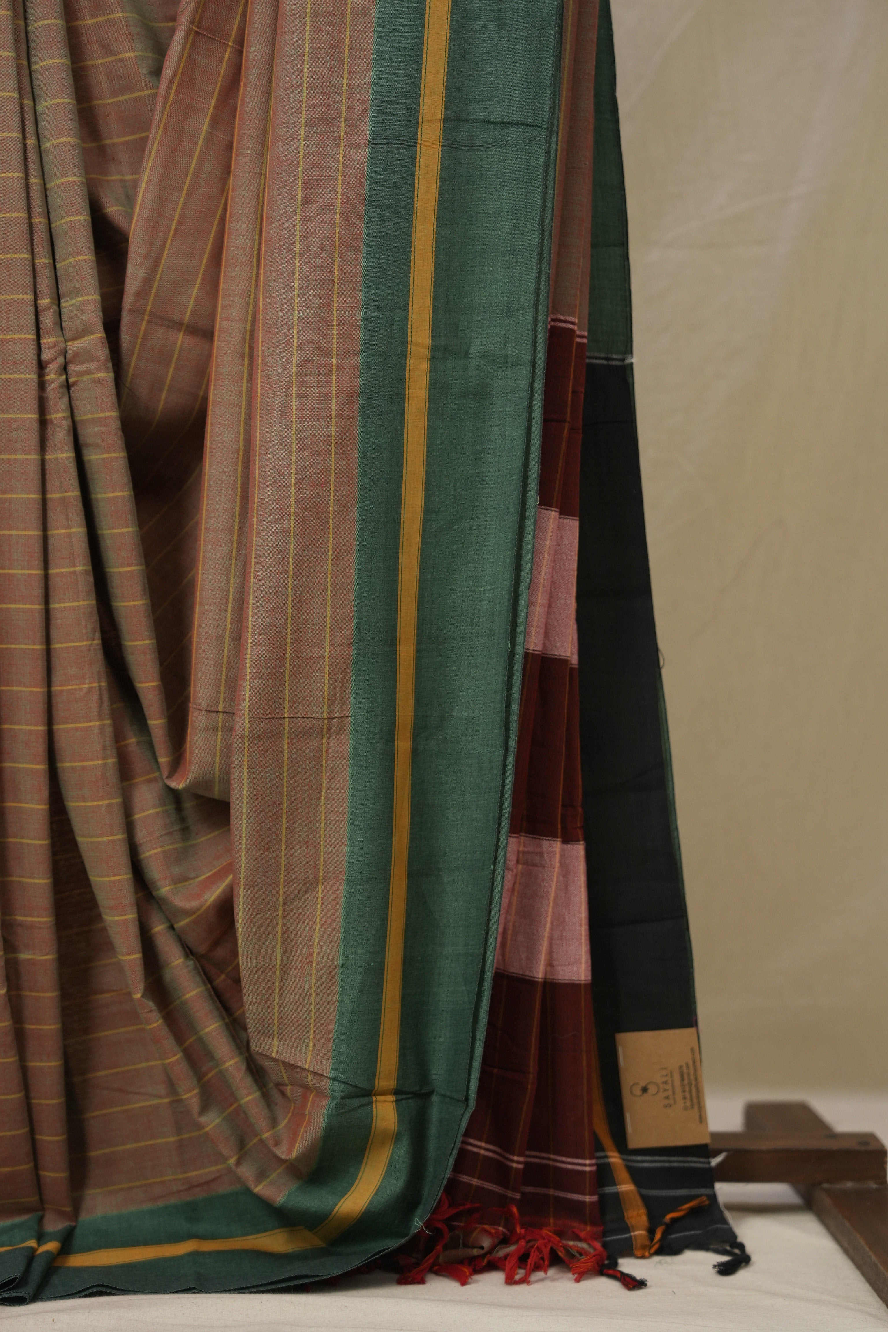 Two Tone Red Cotton Ilkal Saree - SRTTRCIS988