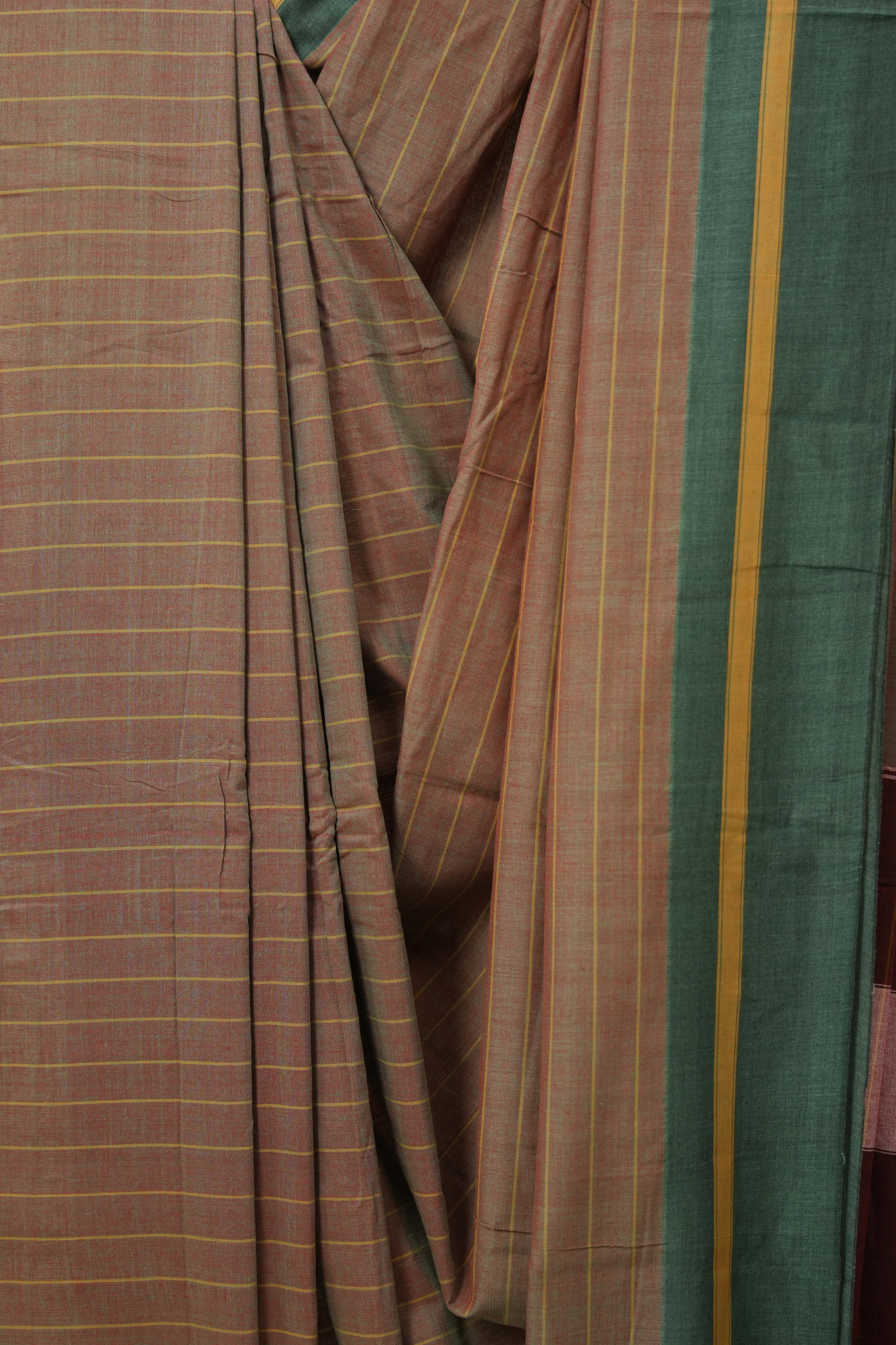 Two Tone Red Cotton Ilkal Saree - SRTTRCIS988