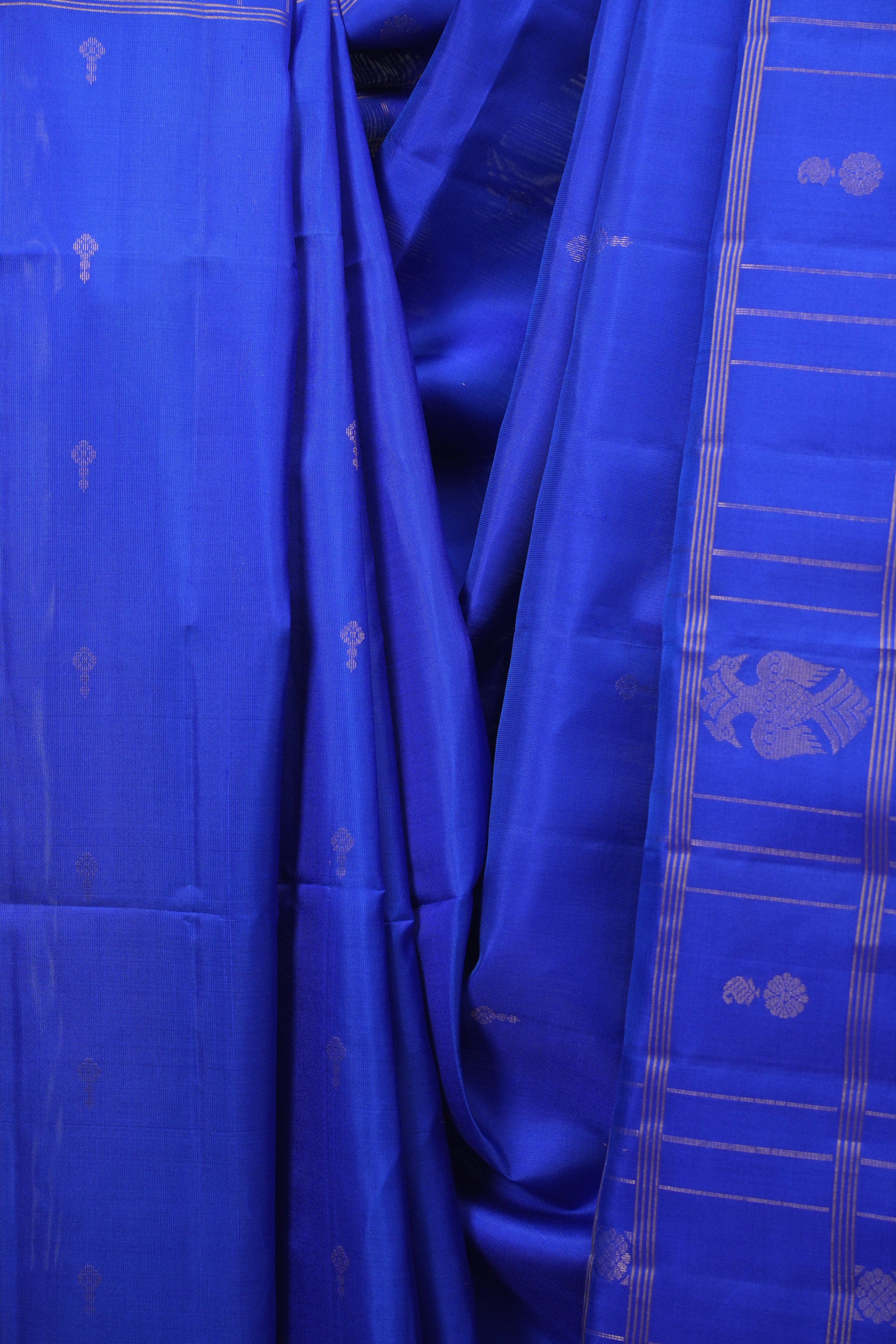 Blue Soft Silk Saree - SRBSSS484