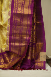 Yellow Gadwal Silk Saree - SRYGSS662