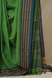 Parrot Green Cotton Ilkal Saree - SRPGRCIS989