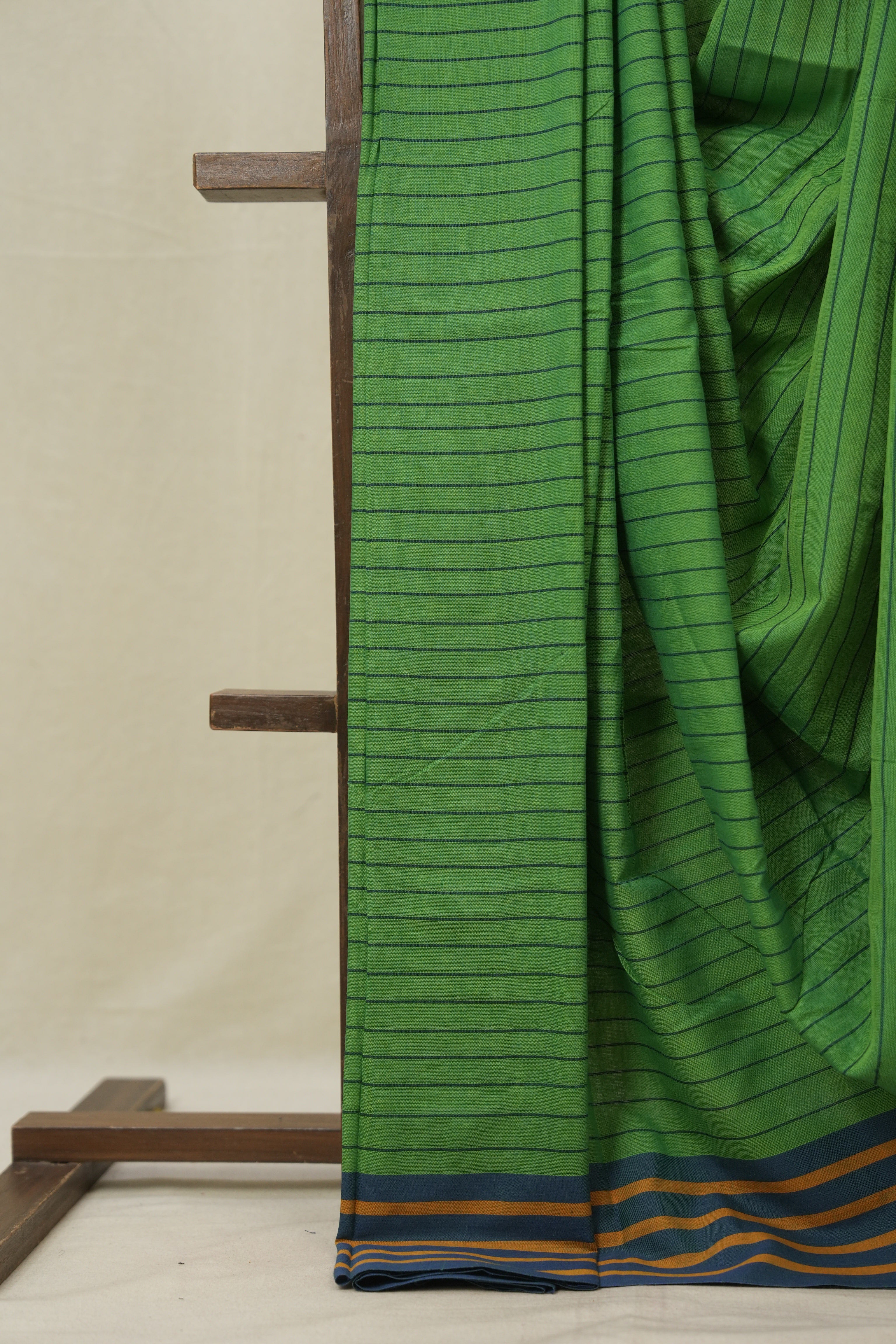 Parrot Green Cotton Ilkal Saree - SRPGRCIS989