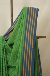 Parrot Green Cotton Ilkal Saree - SRPGRCIS989