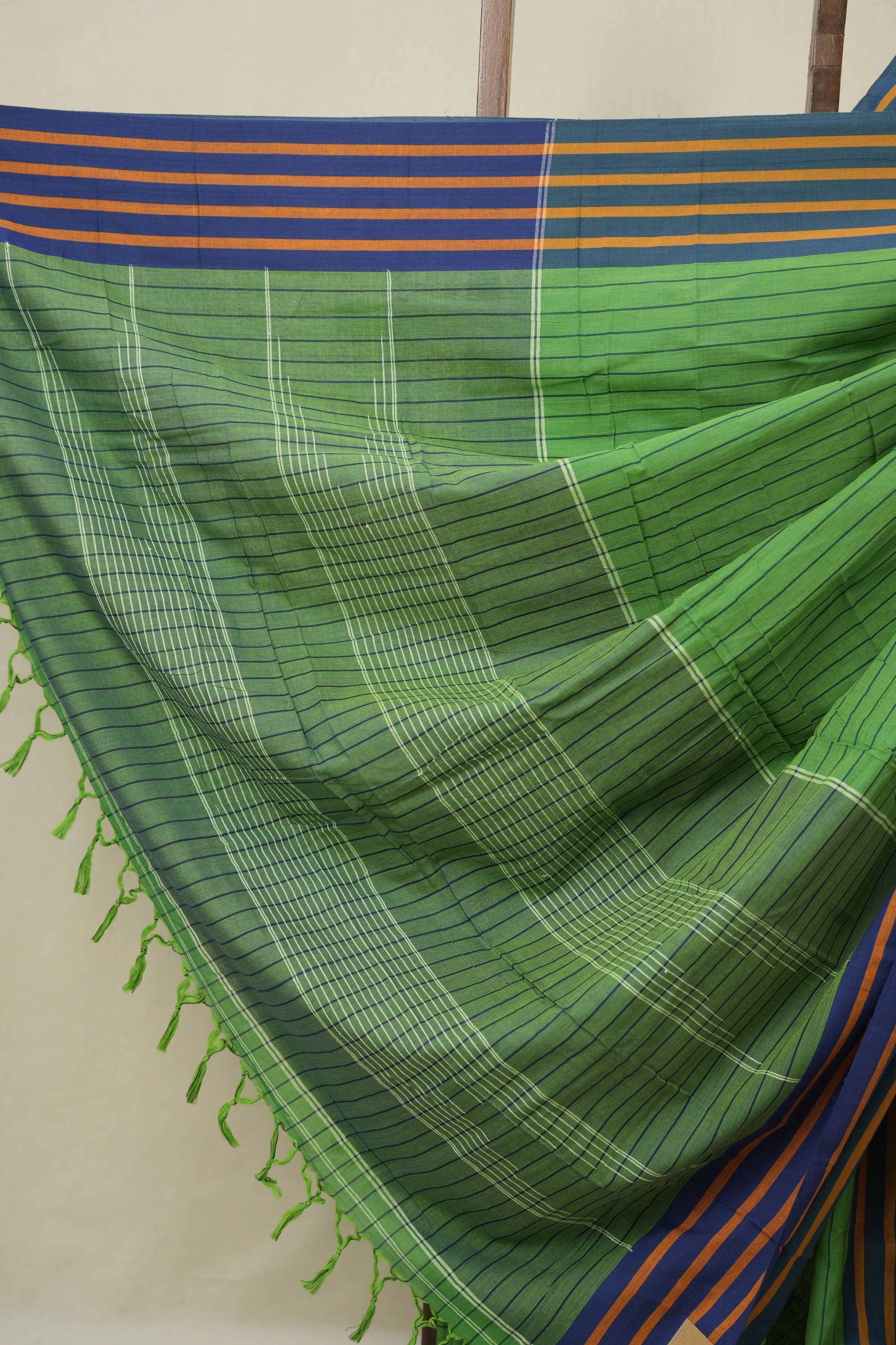 Parrot Green Cotton Ilkal Saree - SRPGRCIS989