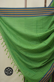 Parrot Green Cotton Ilkal Saree - SRPGRCIS989