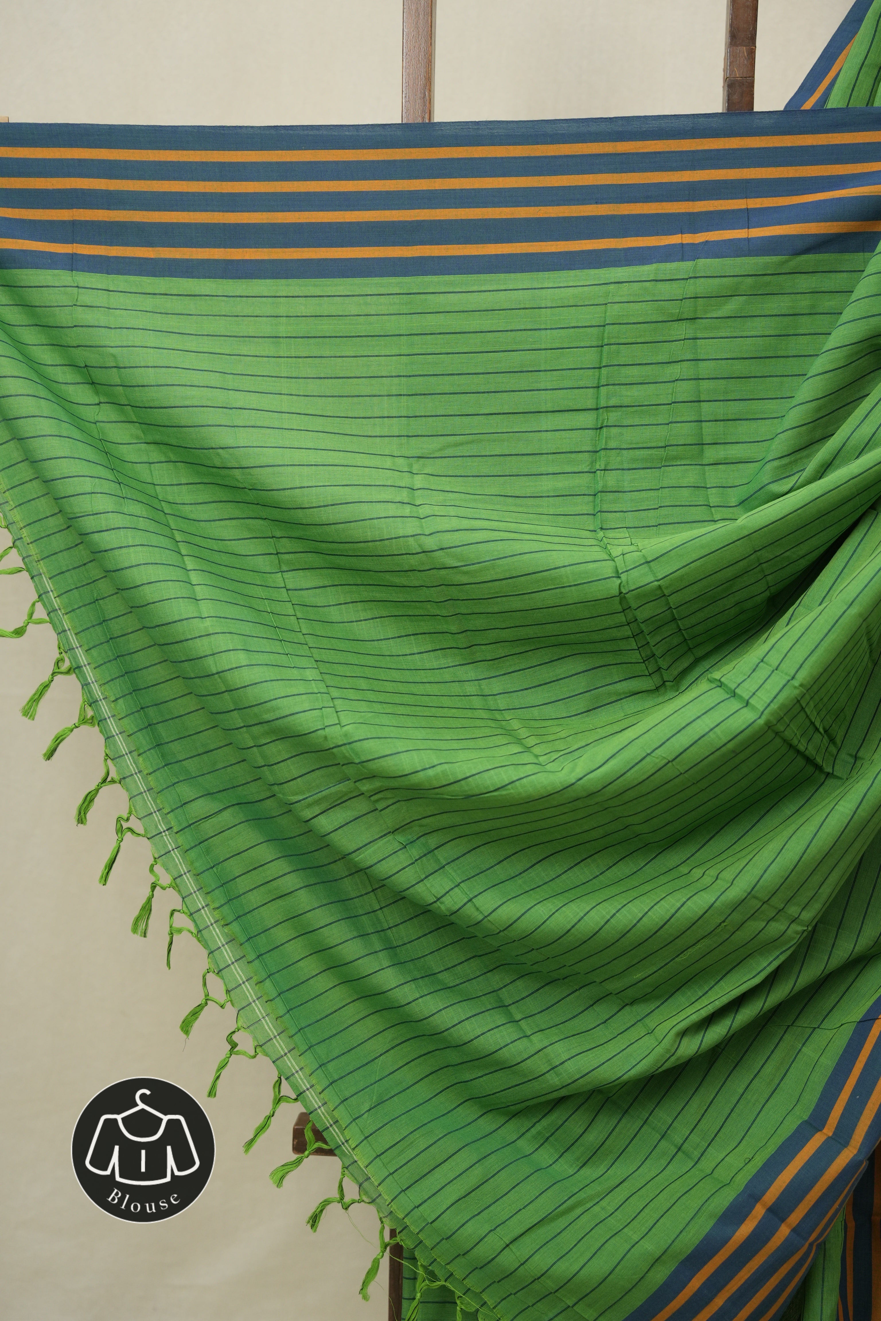 Parrot Green Cotton Ilkal Saree - SRPGRCIS989