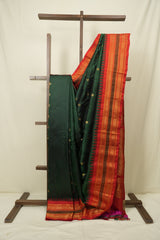 Green Gadwal Silk Saree - SRGGSS665
