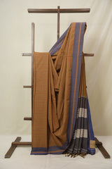 Brown Cotton Ilkal Saree - SRBCIS990