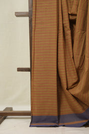 Brown Cotton Ilkal Saree - SRBCIS990