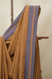 Brown Cotton Ilkal Saree - SRBCIS990
