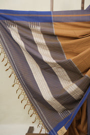 Brown Cotton Ilkal Saree - SRBCIS990