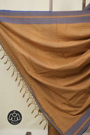 Brown Cotton Ilkal Saree - SRBCIS990