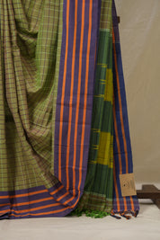 Two Tone Green Cotton Ilkal Saree - SRTTGCIS991