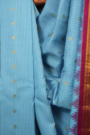 Sky Blue Gadwal Silk Saree - SRSBGSS661
