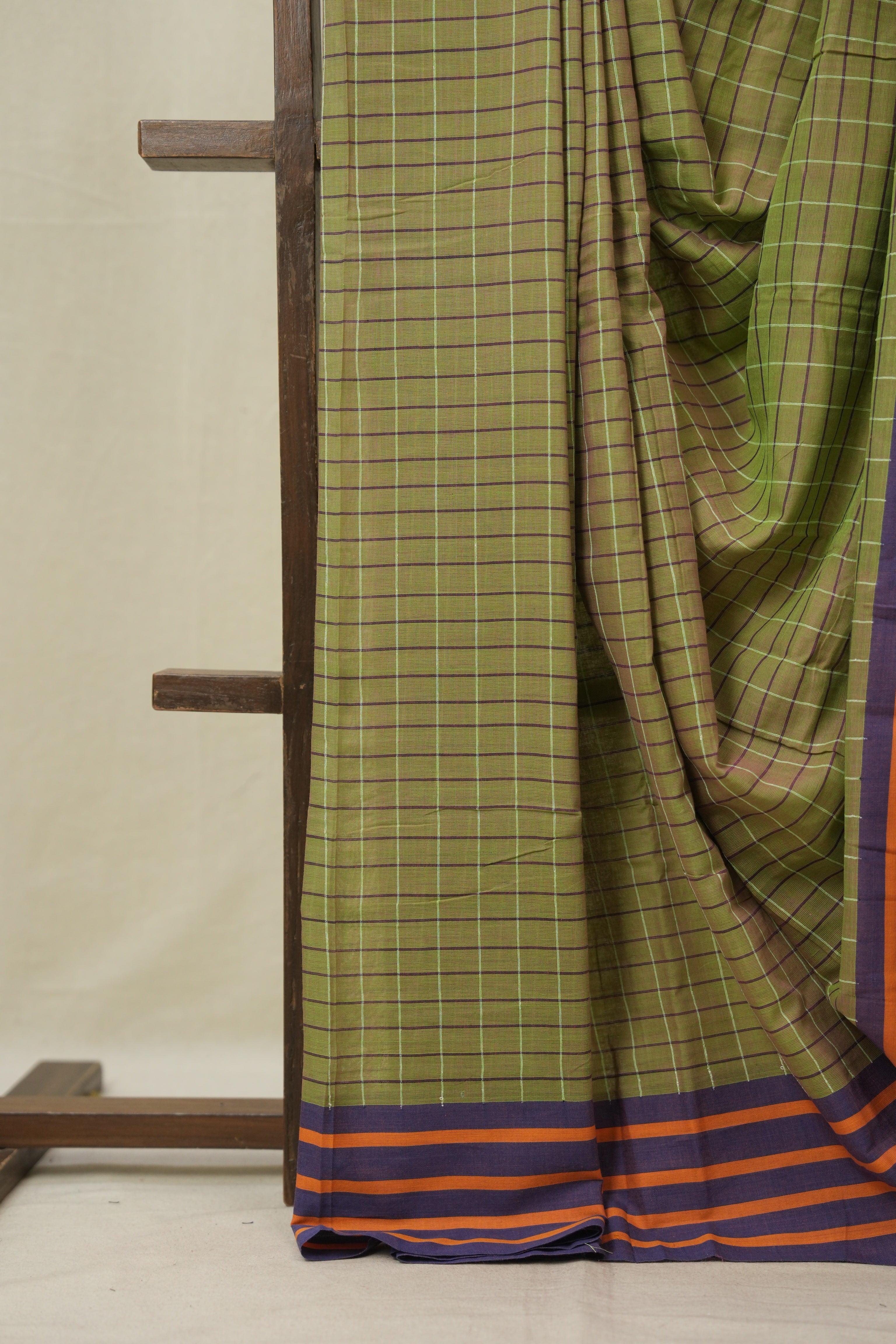 Two Tone Green Cotton Ilkal Saree - SRTTGCIS991
