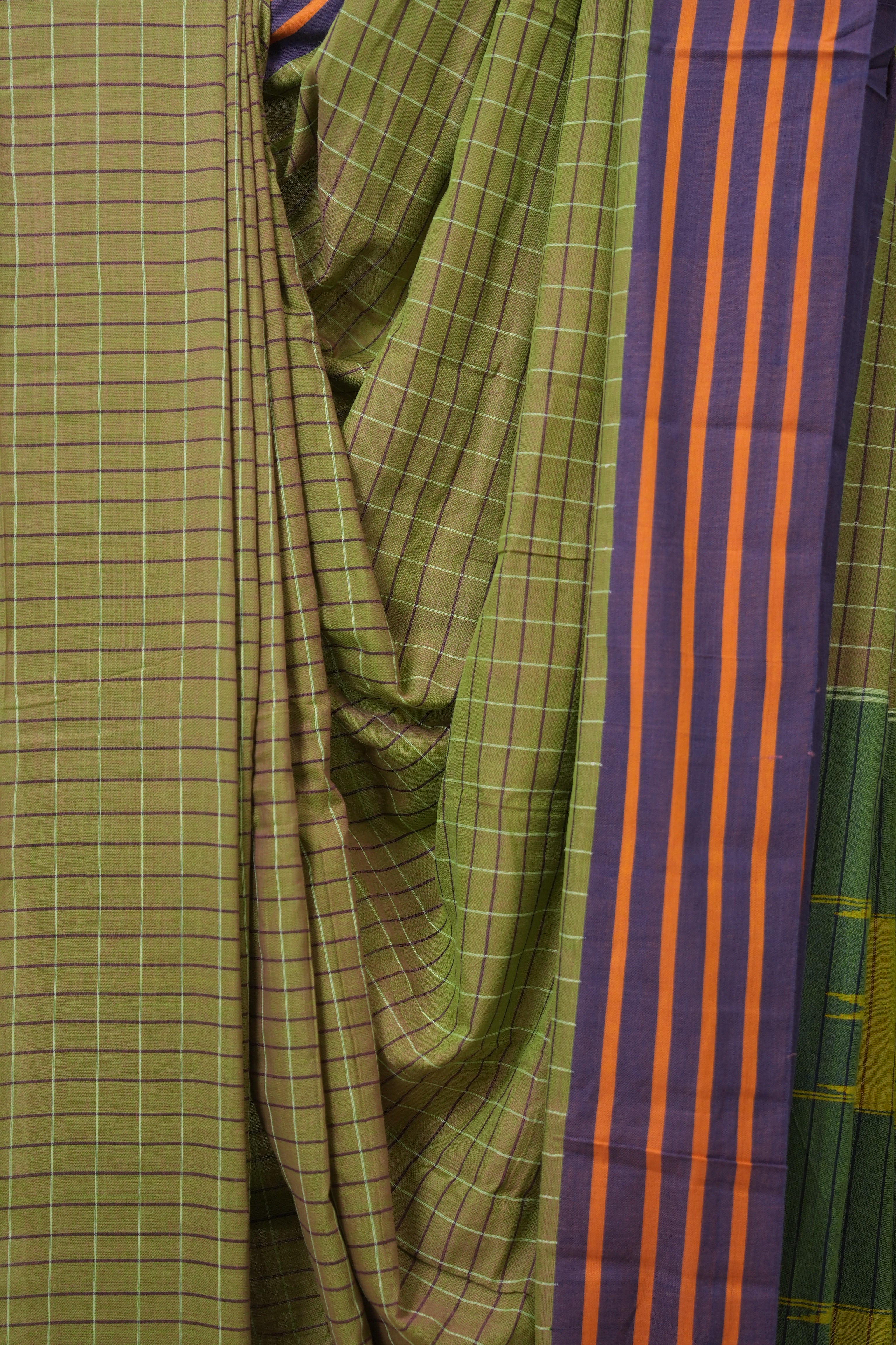 Two Tone Green Cotton Ilkal Saree - SRTTGCIS991