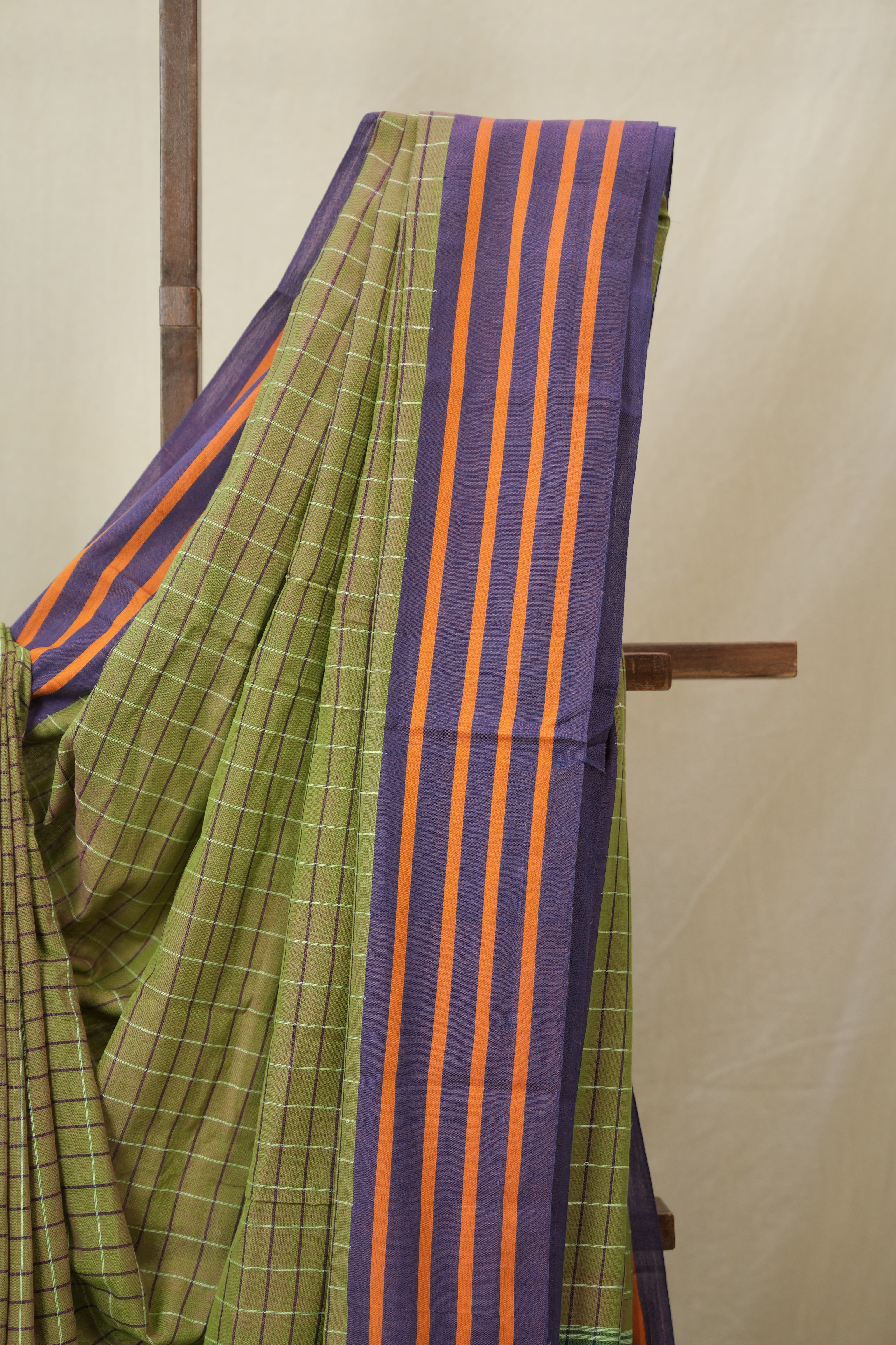 Two Tone Green Cotton Ilkal Saree - SRTTGCIS991