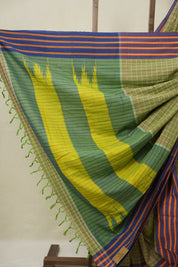 Two Tone Green Cotton Ilkal Saree - SRTTGCIS991