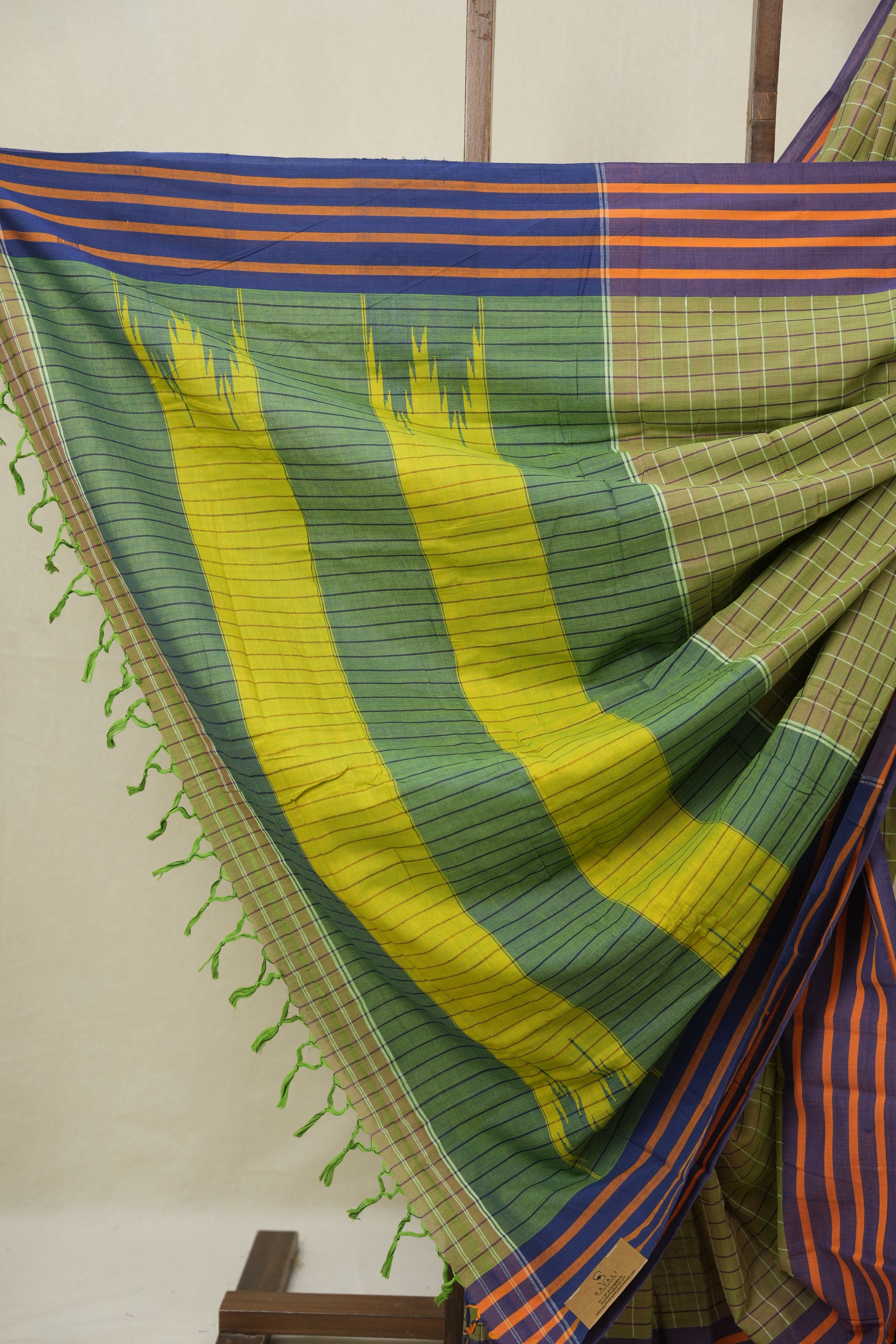 Two Tone Green Cotton Ilkal Saree - SRTTGCIS991