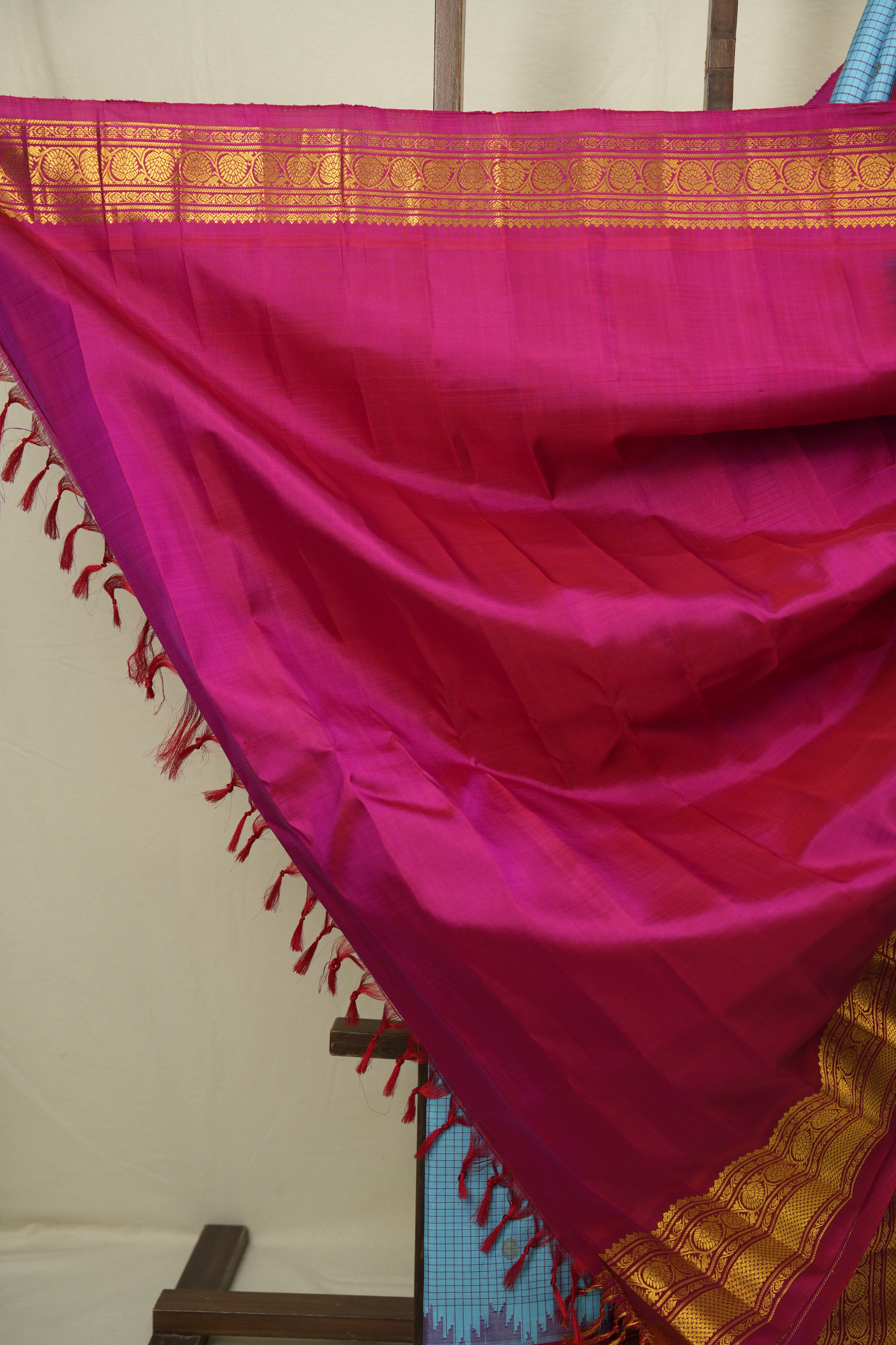 Sky Blue Gadwal Silk Saree - SRSBGSS661