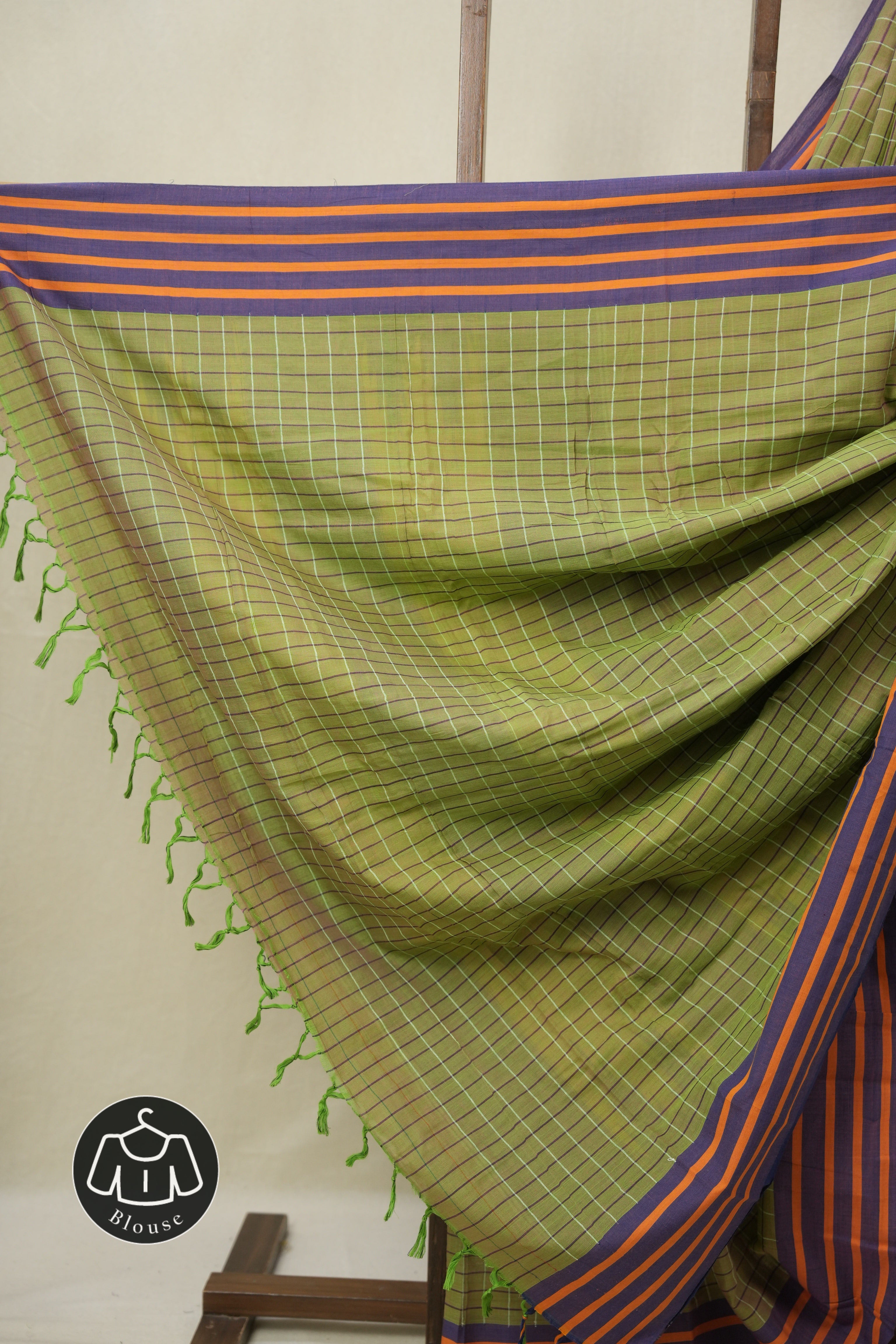 Two Tone Green Cotton Ilkal Saree - SRTTGCIS991