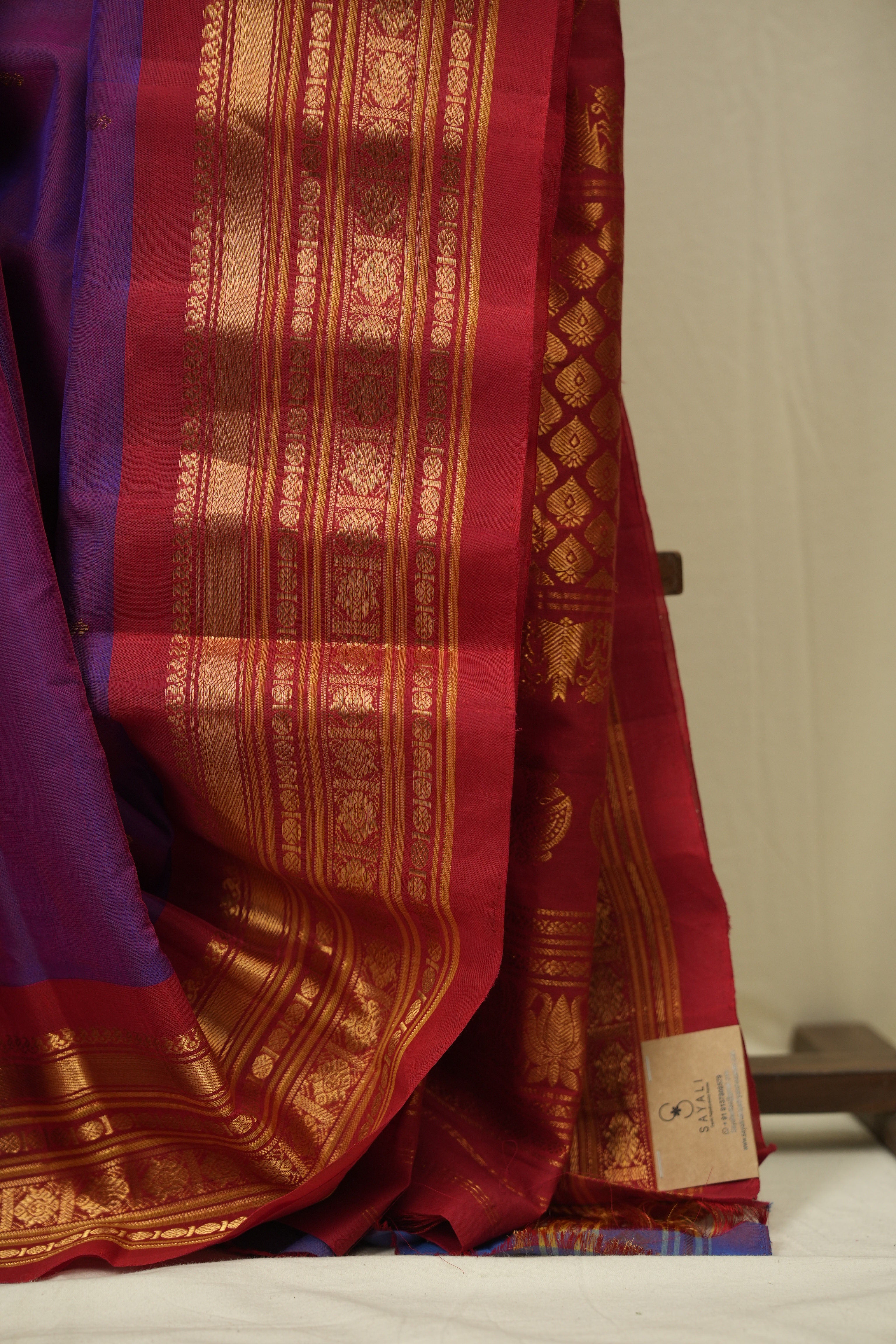 Purple Gadwal Cotton Silk Saree - SRPGCSS197