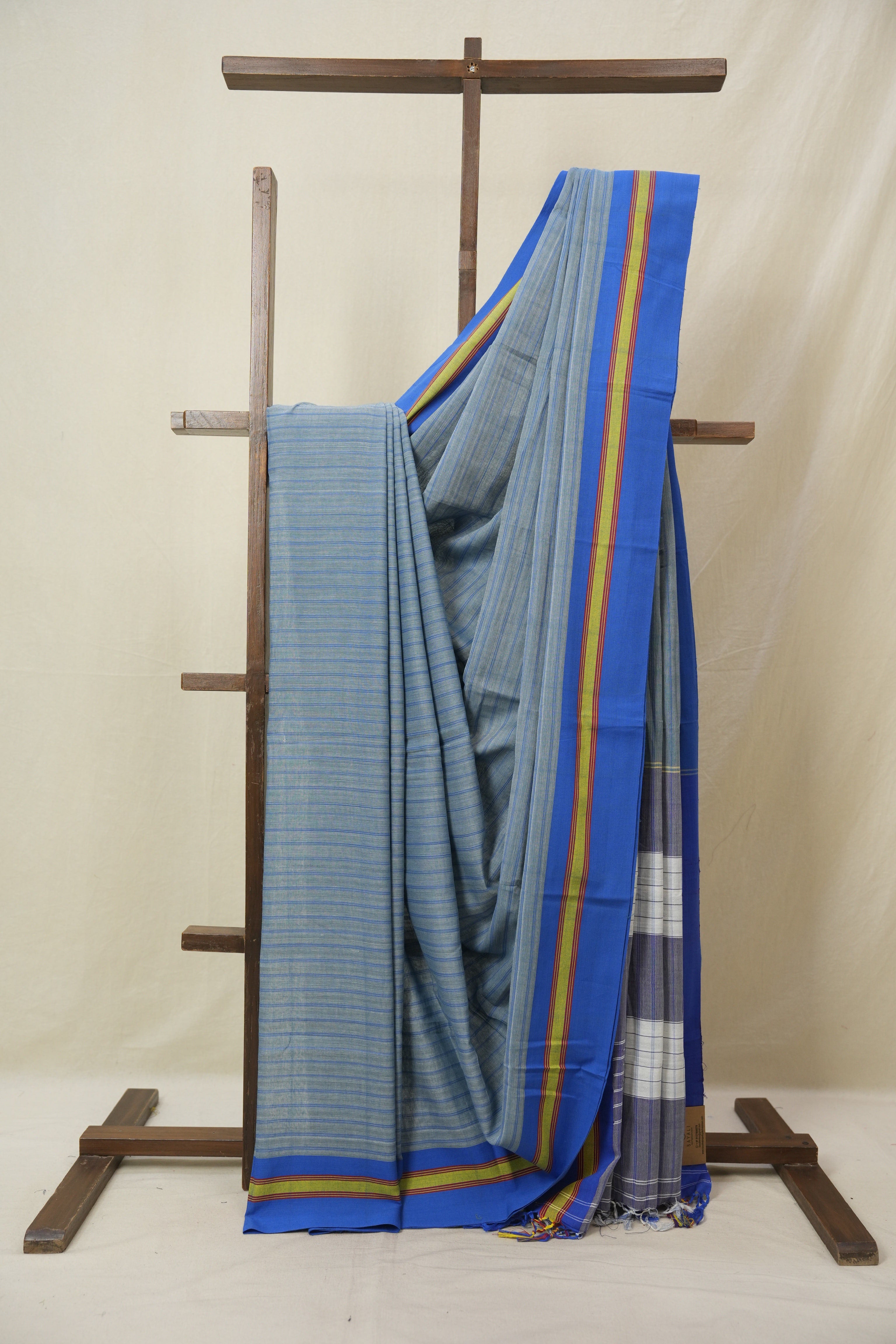 Blue Cotton Ilkal Saree - SRBCIS993