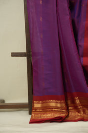Purple Gadwal Cotton Silk Saree - SRPGCSS197