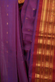 Purple Gadwal Cotton Silk Saree - SRPGCSS197