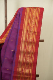 Purple Gadwal Cotton Silk Saree - SRPGCSS197