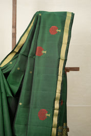 Green Soft Silk Saree - SRGSSS381
