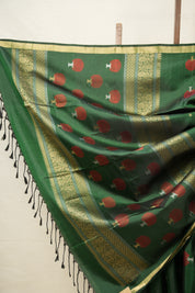 Green Soft Silk Saree - SRGSSS381