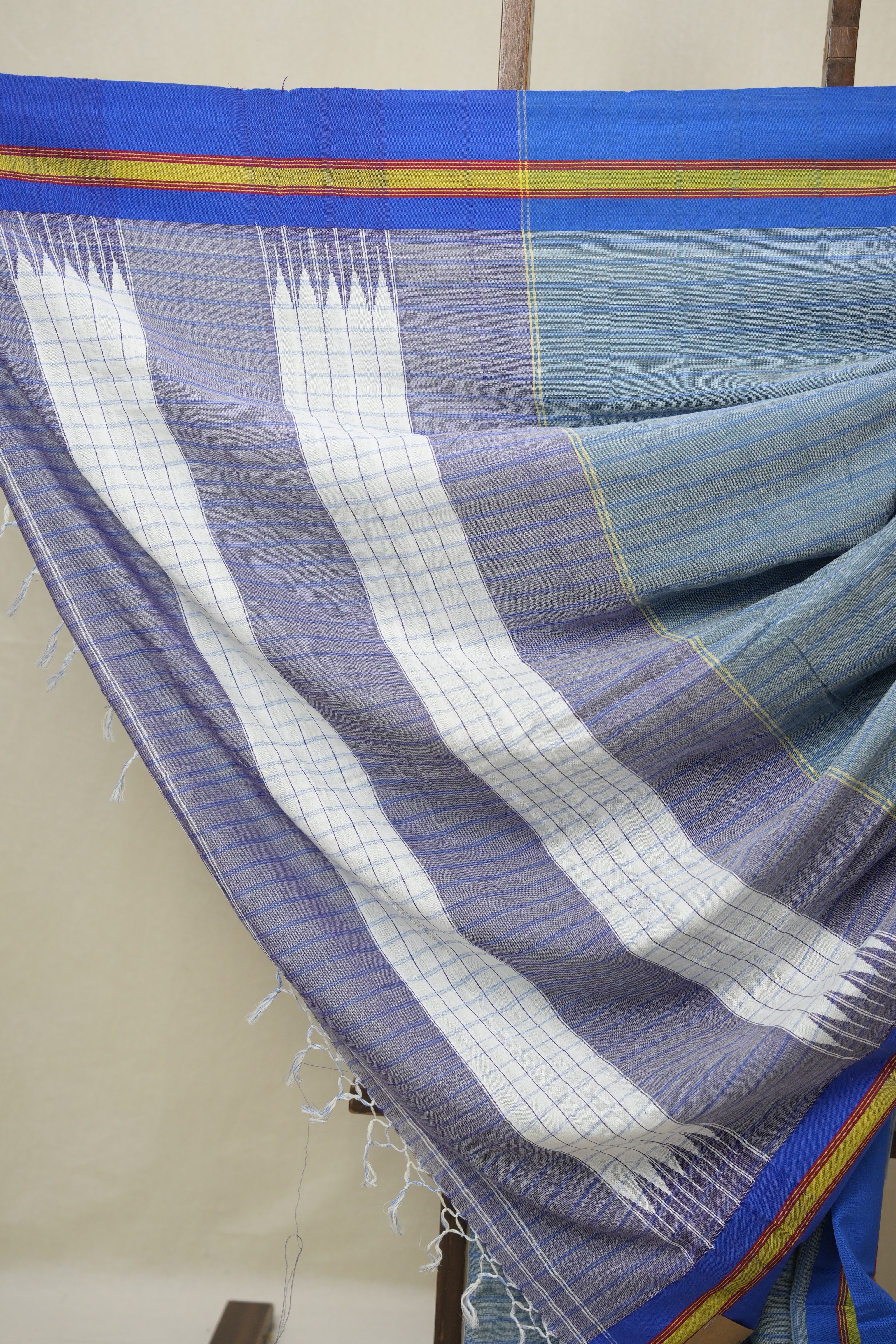 Blue Cotton Ilkal Saree - SRBCIS993