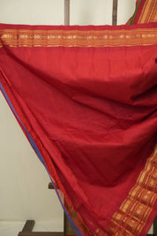 Two Tone Green Gadwal Cotton Silk Saree - SRTTGGCSS198