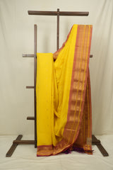 Yellow Gadwal Silk Saree - SRYGCSS199