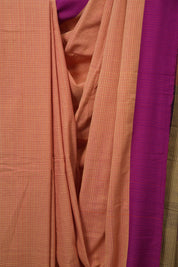 Peach Cotton Ilkal Saree - SRPCIS994