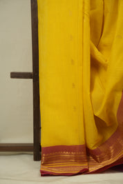 Yellow Gadwal Silk Saree - SRYGCSS199