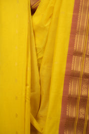 Yellow Gadwal Silk Saree - SRYGCSS199
