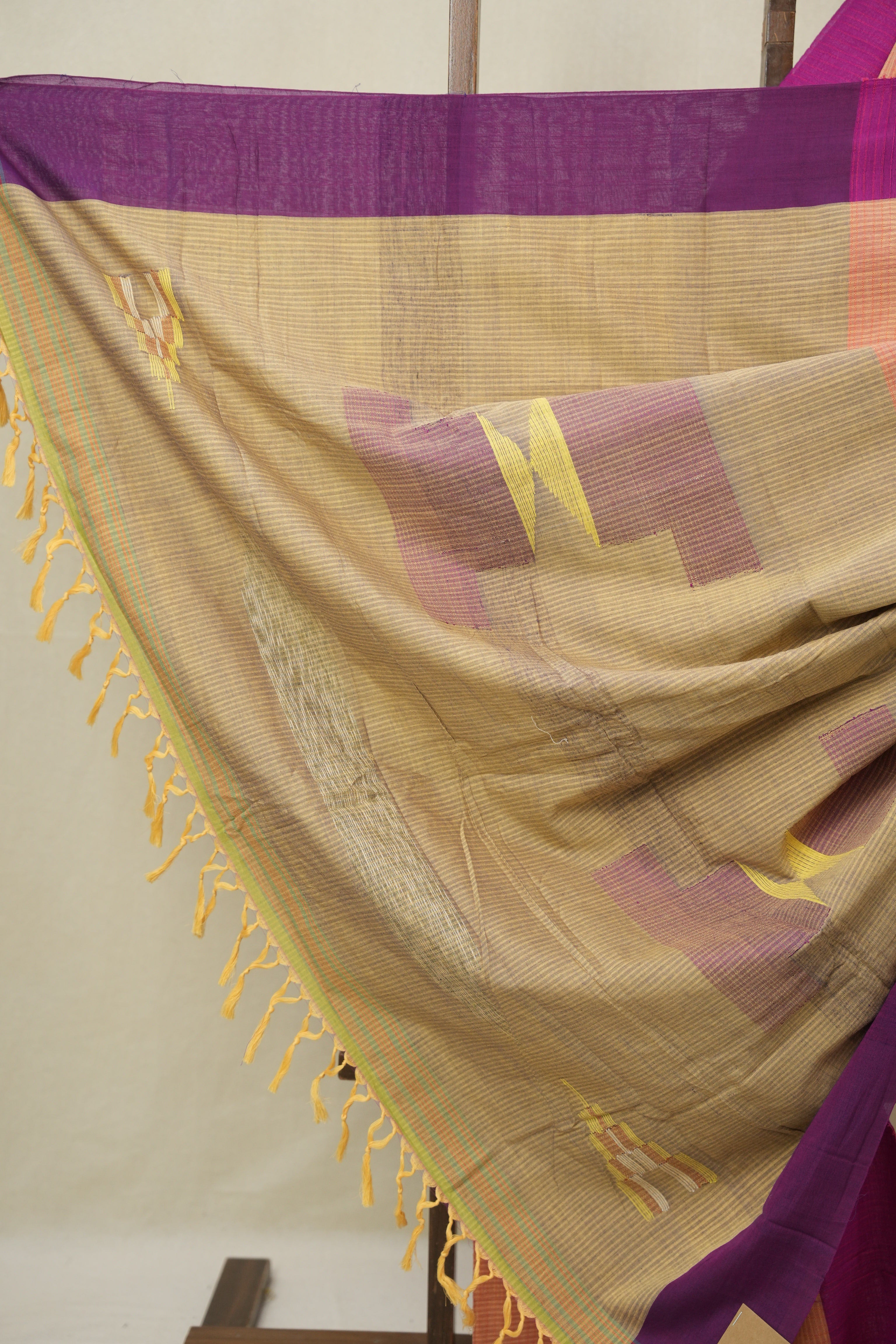 Peach Cotton Ilkal Saree - SRPCIS994