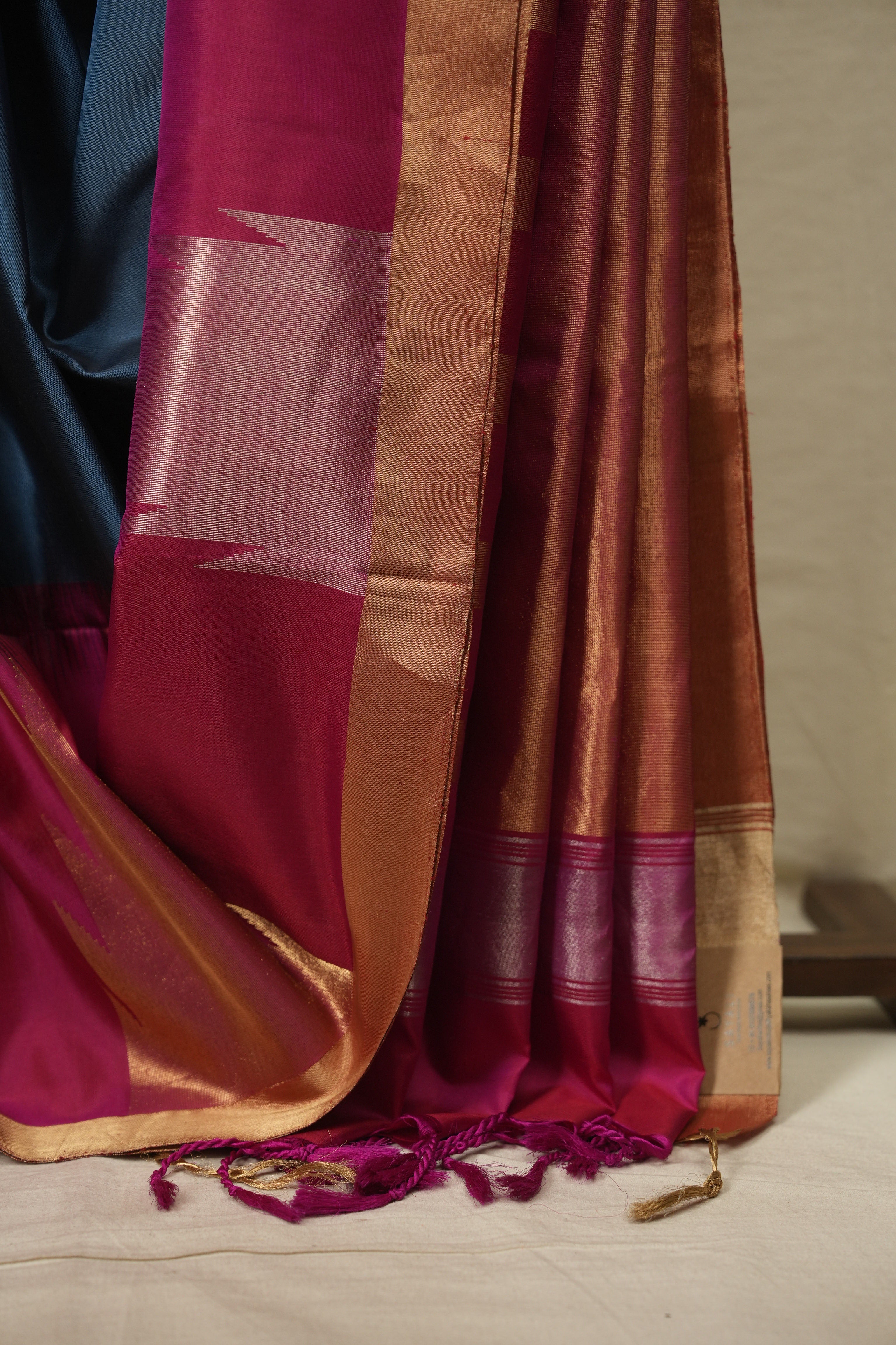 Blue Soft Silk Saree - SRBSSS498