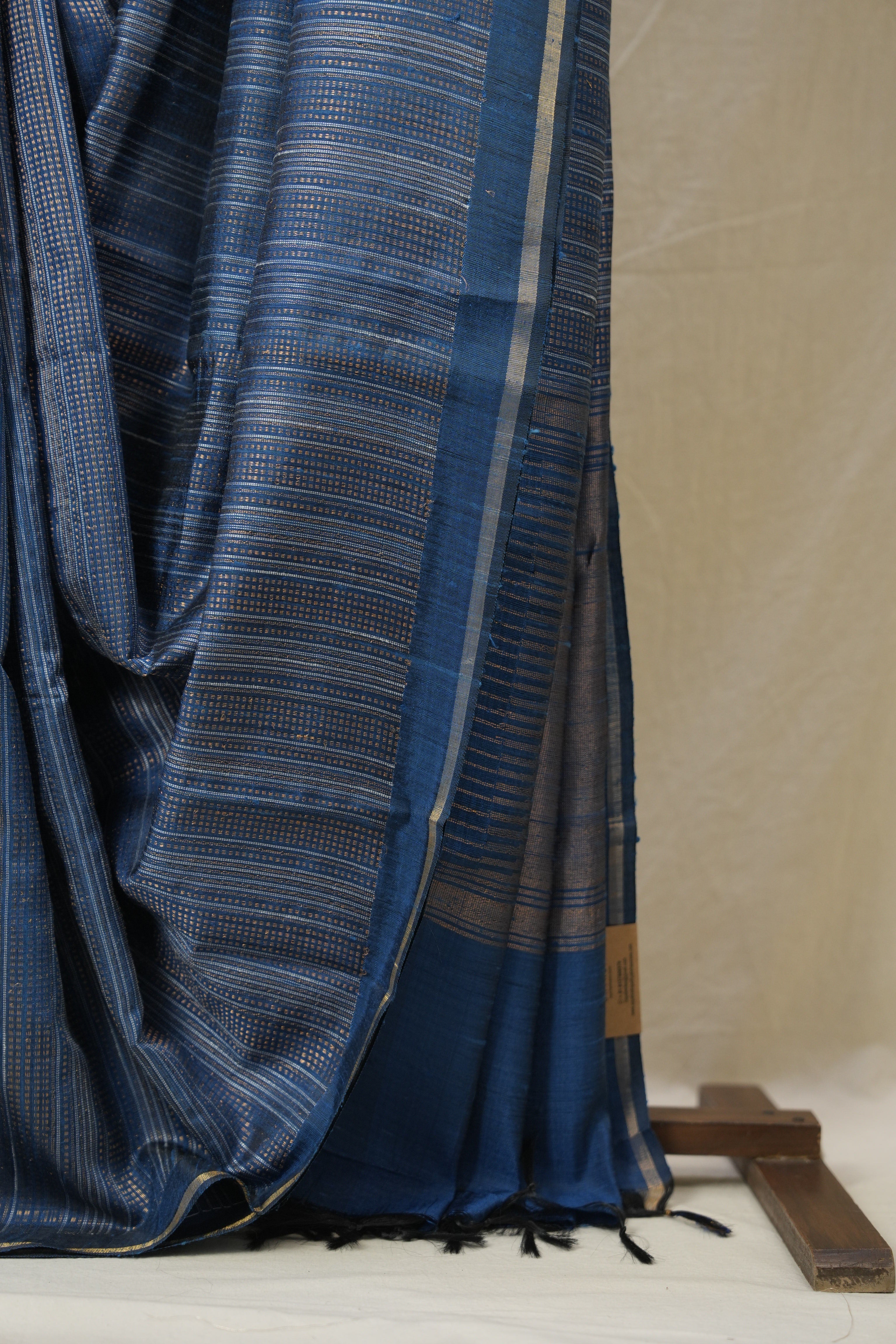 Peacock Blue Raw Silk Saree - SRPBRSS964