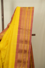 Yellow Gadwal Silk Saree - SRYGCSS199
