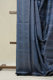 Peacock Blue Raw Silk Saree - SRPBRSS964