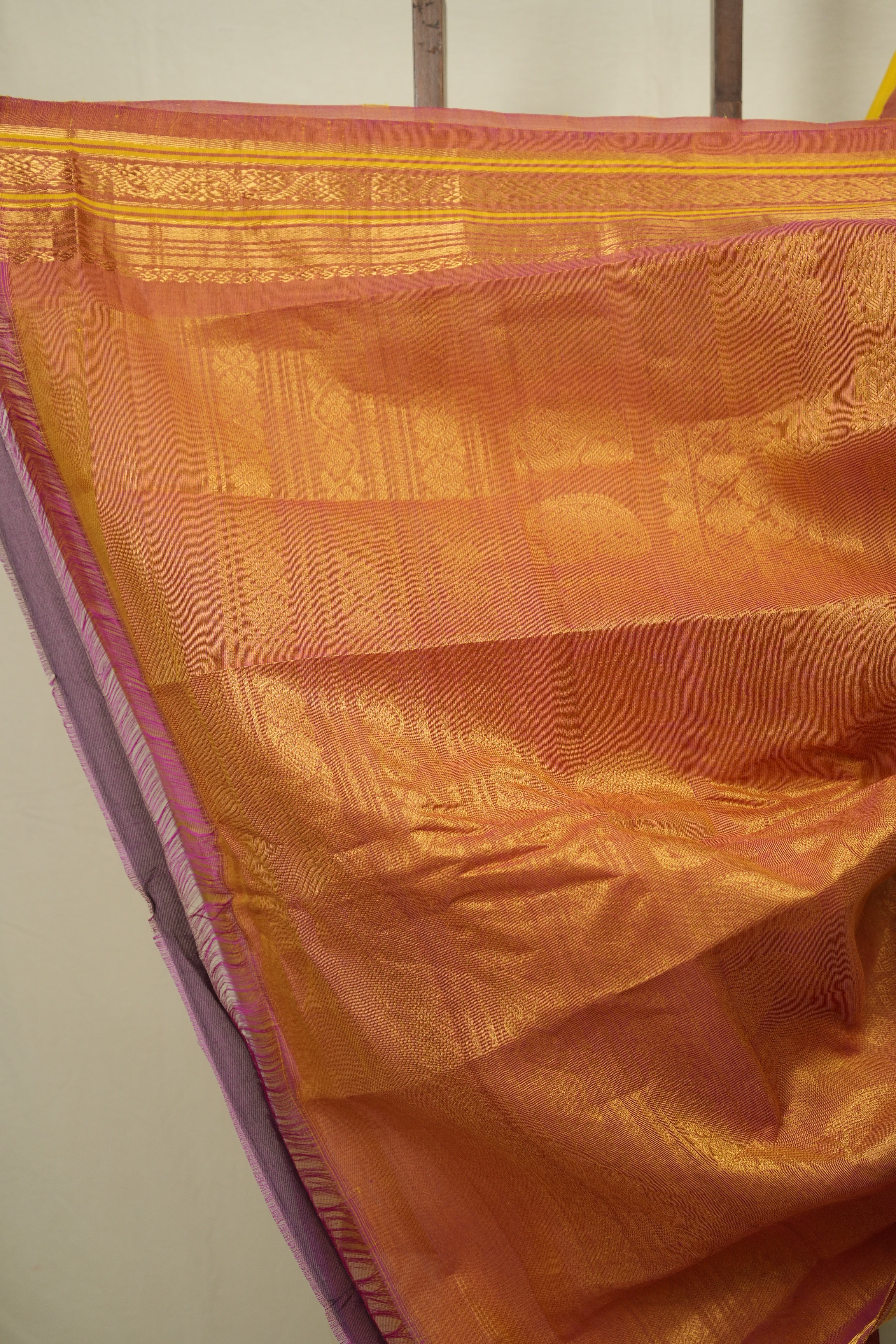 Yellow Gadwal Silk Saree - SRYGCSS199