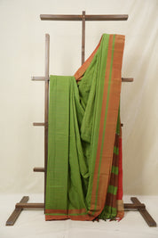 Green Cotton Ilkal Saree - SRGCIS995
