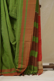 Green Cotton Ilkal Saree - SRGCIS995