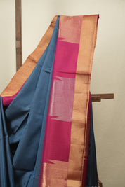 Blue Soft Silk Saree - SRBSSS498