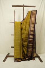 Mehandi Green Gadwal Cotton Silk Saree - SRMGCSS200