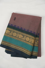 Two Tone Pink Green Kanchi Cotton Saree - SRTTPGKCS1283